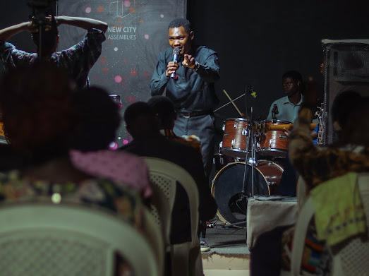 Worship service in session